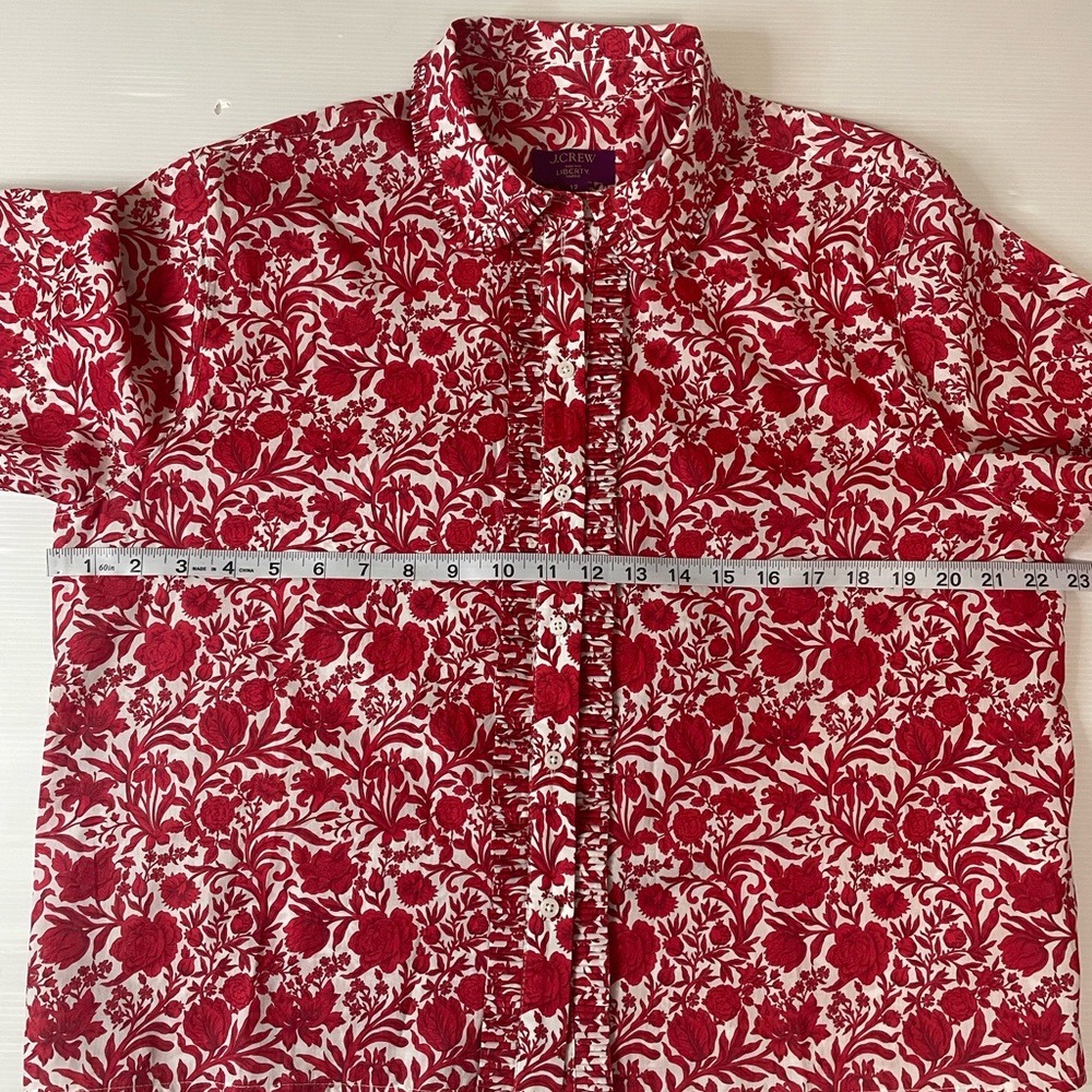 SOLD!!!! J. Crew Cropped garçon shirt in Liberty® Sambourne fabric Size 12 - Picture 7 of 9